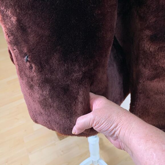 Vintage Brown Faux Fur Jacket Plush Feel Dixie Shops 1950s/60s Cropped Boxy Fit - Picture 6 of 8